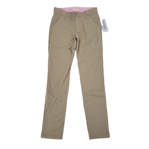 NWT Cat & Jack Girls School Uniform Pants Size 12 - Four Pack Sourdough Beige - Picture 2 of 8
